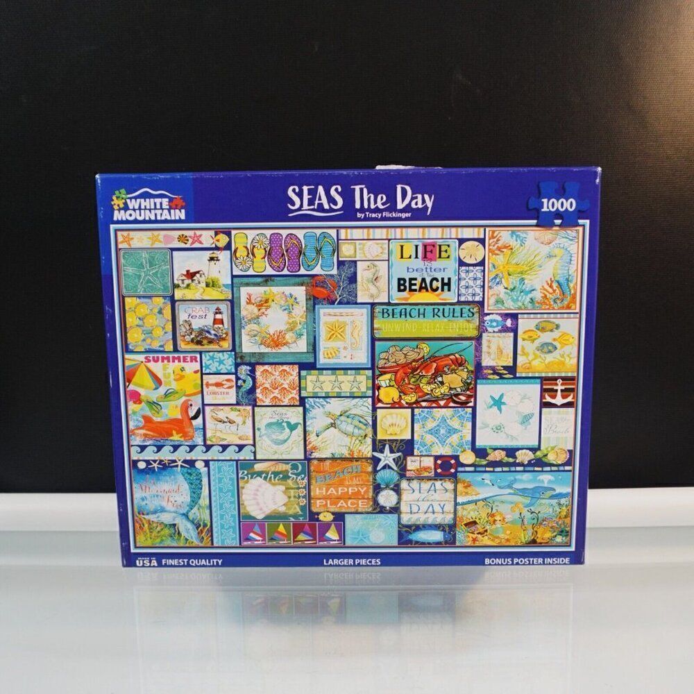 SEAS THE DAY By Tracy Flickinger 1000 Piece Jigsaw Puzzle White Mountain #1912